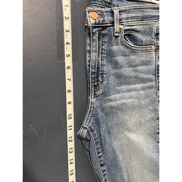 Anthropologie Level 99‎ Womens Blue Denim Bermuda Shorts Size 4/27 - Picture 8 of 14